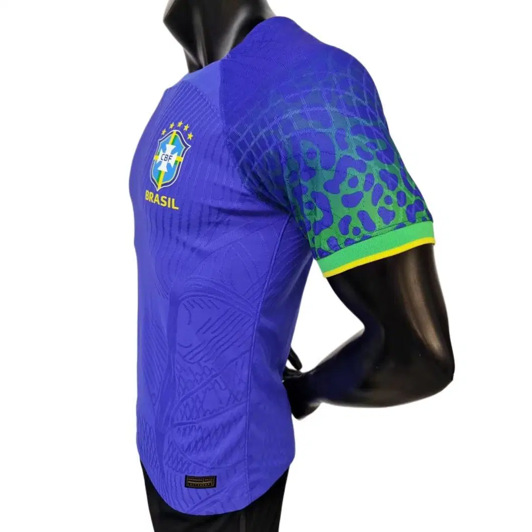 Brazil Soccer Jersey Thai Quality Away Shirt Player Blue Mens Soccer Jersey