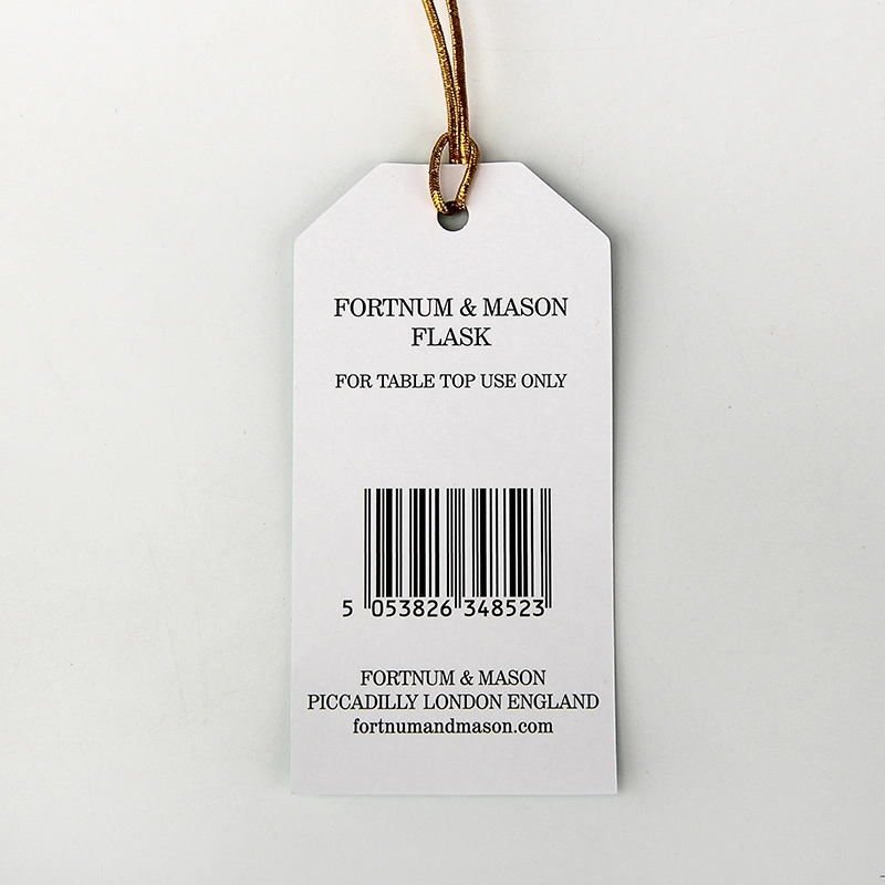 Custom Design Recycled Matte Finished Paper Hang Tag for Garment Swimming Shoes Skincare Cosmetic