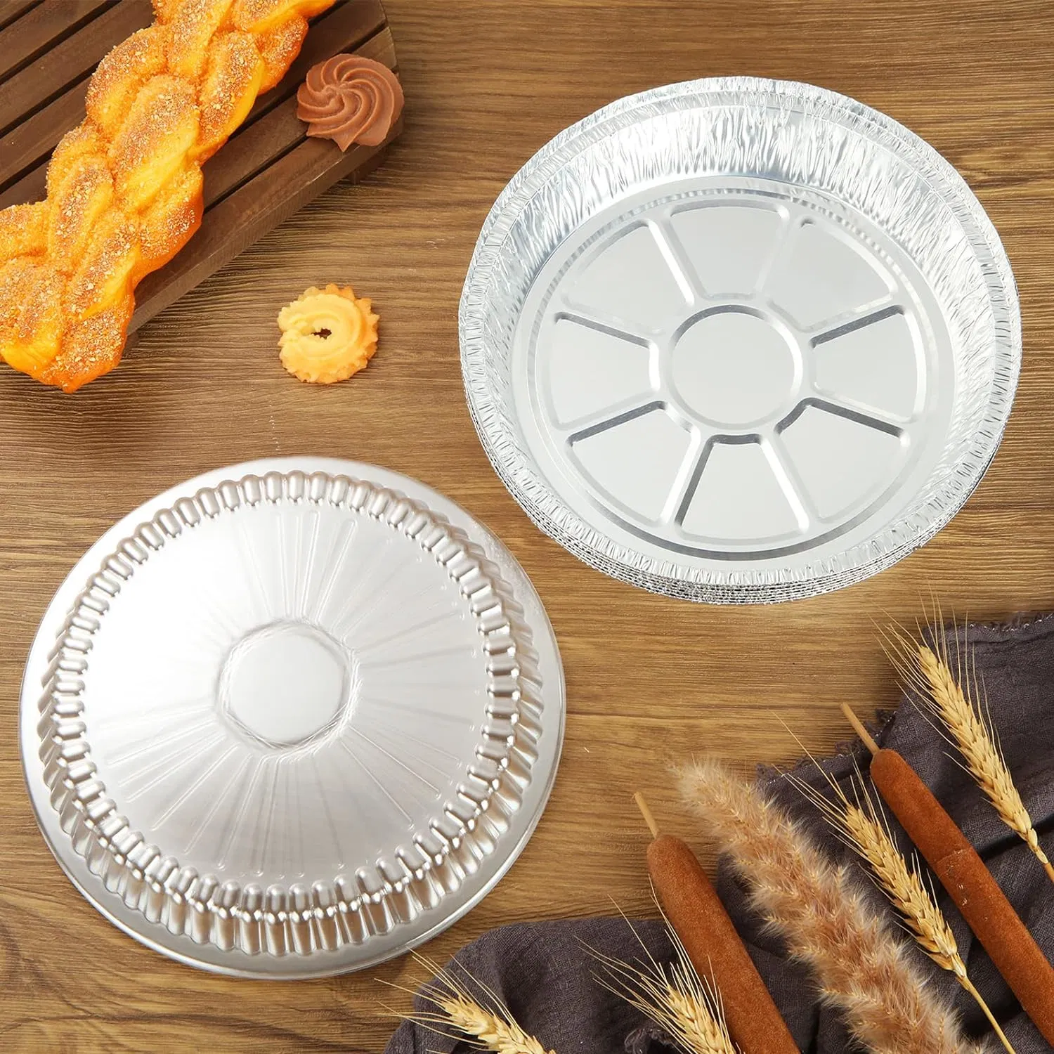 Clear Plastic Lid Round Plastic Dome Lid for Aluminum Foil Pan Tray