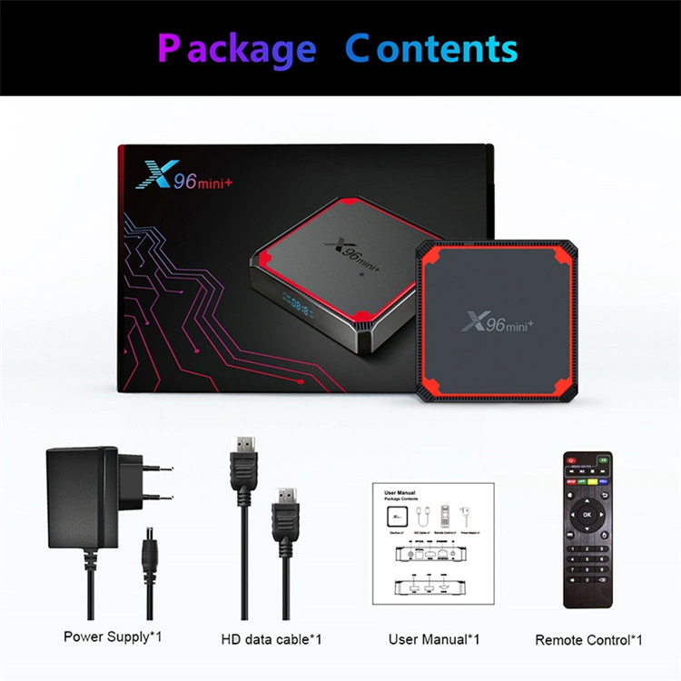 OEM TV Box Android 9.0 Amlogic S905W4 X96 Mini Plus Set Top Box 4K 2g 16g Android TV Box X96min +