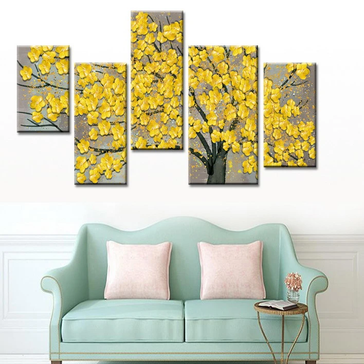 Wholesale/Supplier Higher End Factory Direct 5 Panels Canvas Painting Wall Art Design Wall Art for Living Decoration