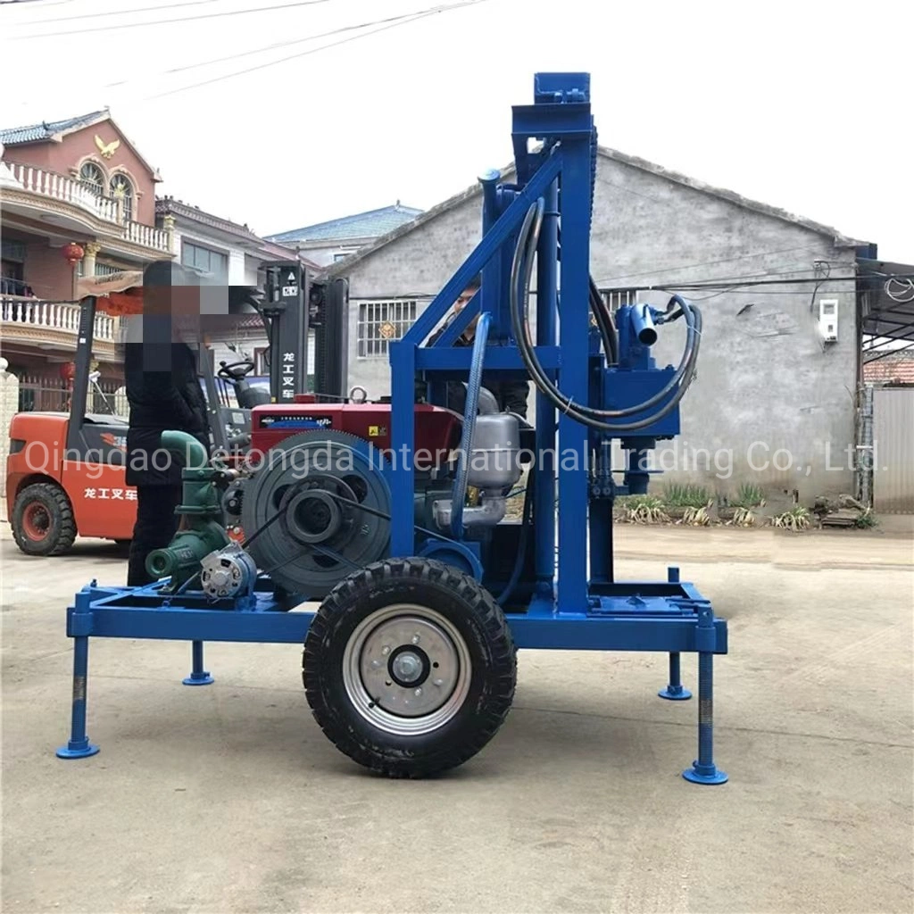 Hydraulic Diesel Crawler Rock Borehole Water Well Drilling Rig with Drill Pipe for South Africa