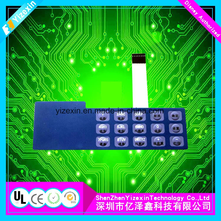 OEM Tactile Waterproof Touch Screen Keyboard Membrane Switch for Electrical