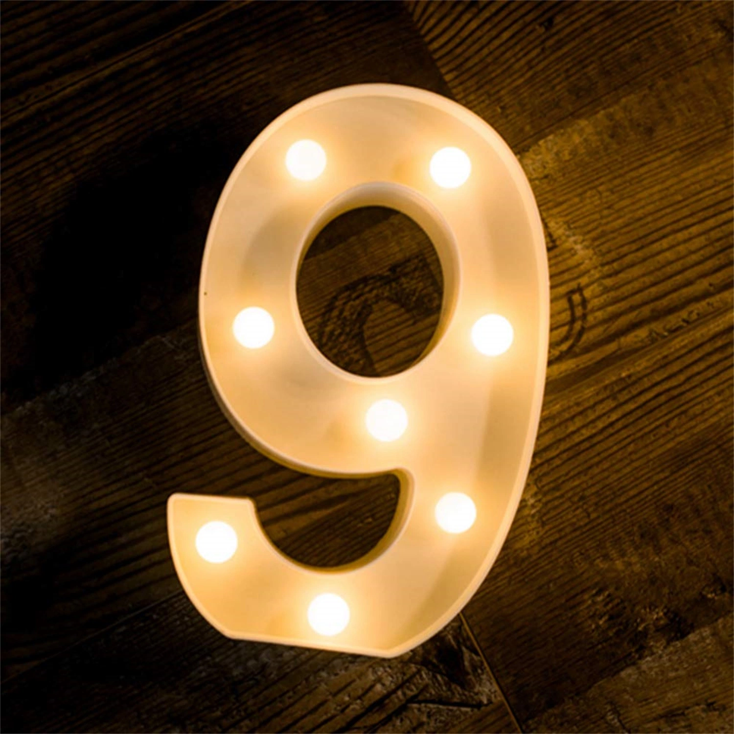 Battery Operated Number 9 LED Light up Marquee Sign Light