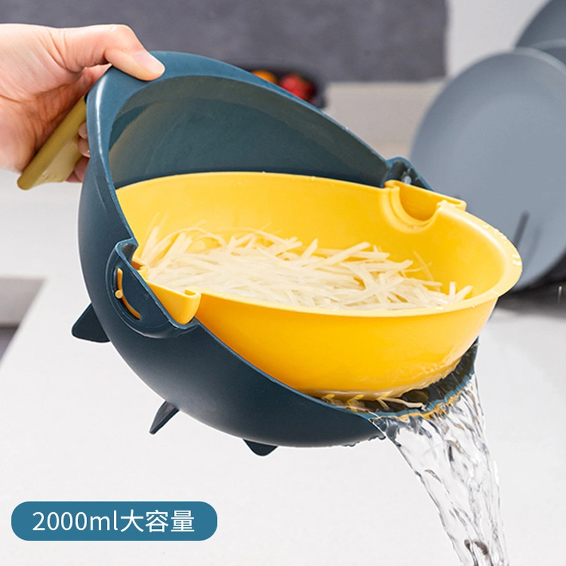 9-in-1 Multifunctional Rotate Chopper with Drain Basket Slicer Shredder Colander Wbb13856