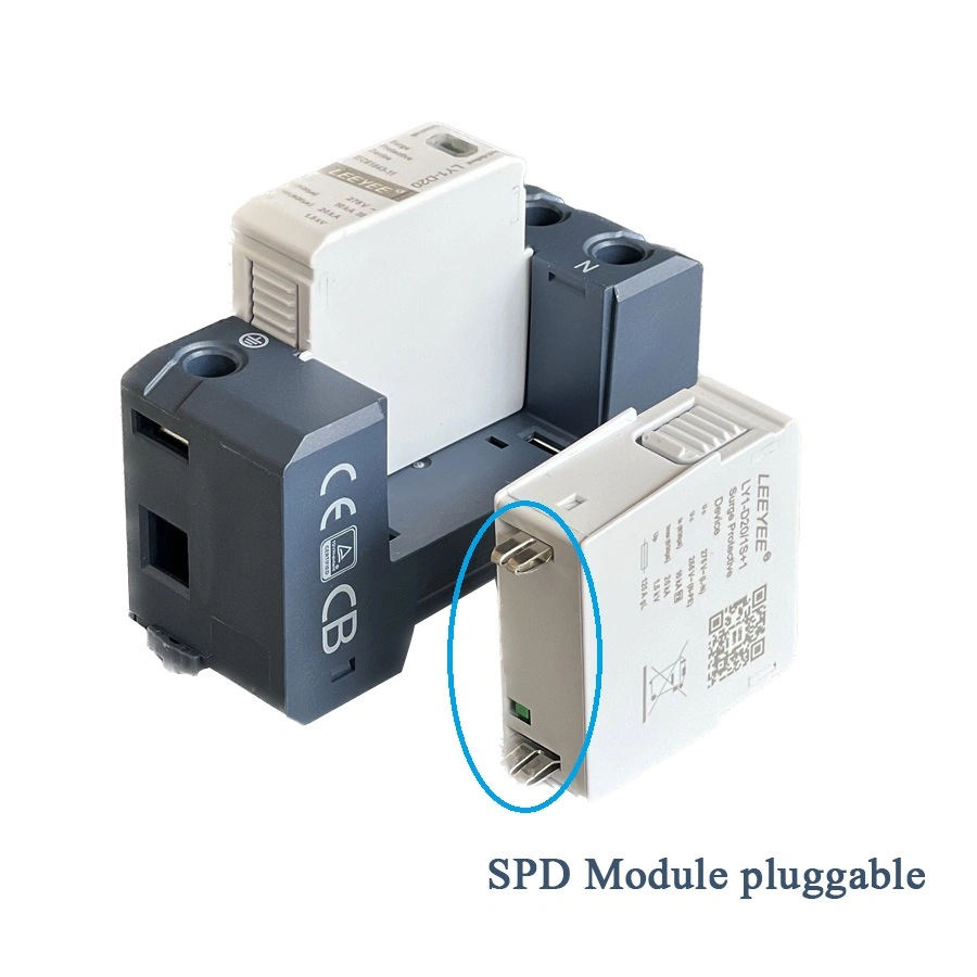 2p 20 ka T2 Dispositivo de protección contra sobretensiones Clase II para el sistema de Energía Solar