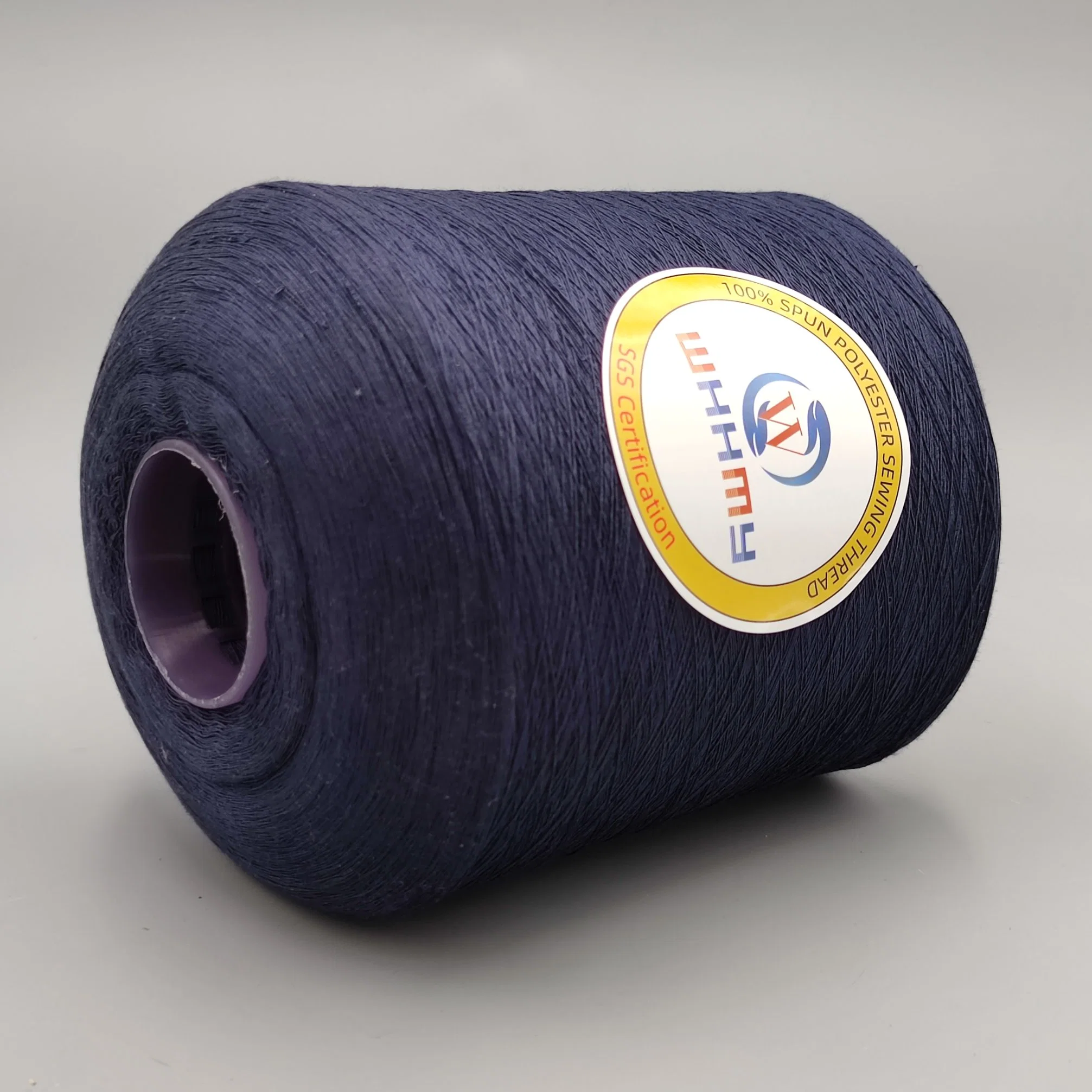 Écologique à haute ténacité de la Chine couleur personnalisée à 100 % filés de polyester à fils teints 40/2 pour fils à coudre