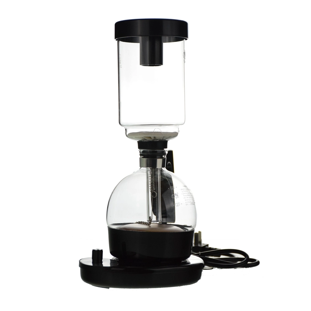 Ecoocffee 220V 300ml Schwarz Farbe elektrische Siphon Kaffeemaschine Glas Kaffeemaschine Und Wasserkocher Dt01