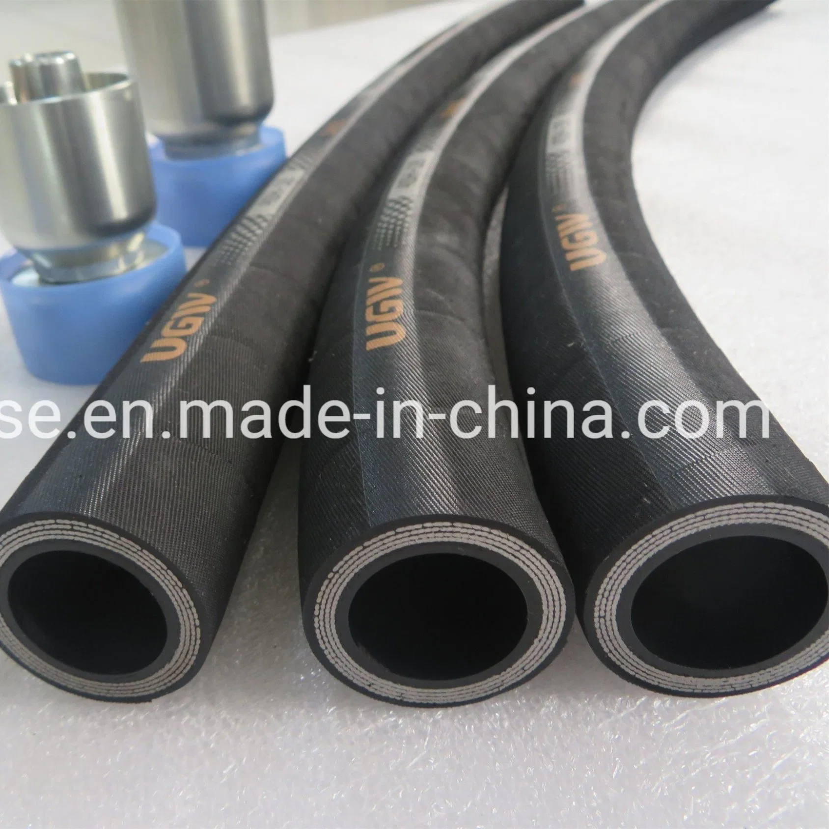 4sp Rubber Hydraulic Hose Oil Hose Pipe Assembly Apply 415 Bar Working Pressure