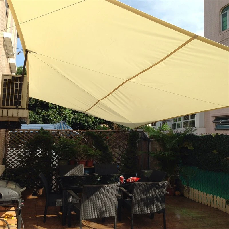 Toldo de vela solar UV tejido impermeable de bloque de material de poliéster