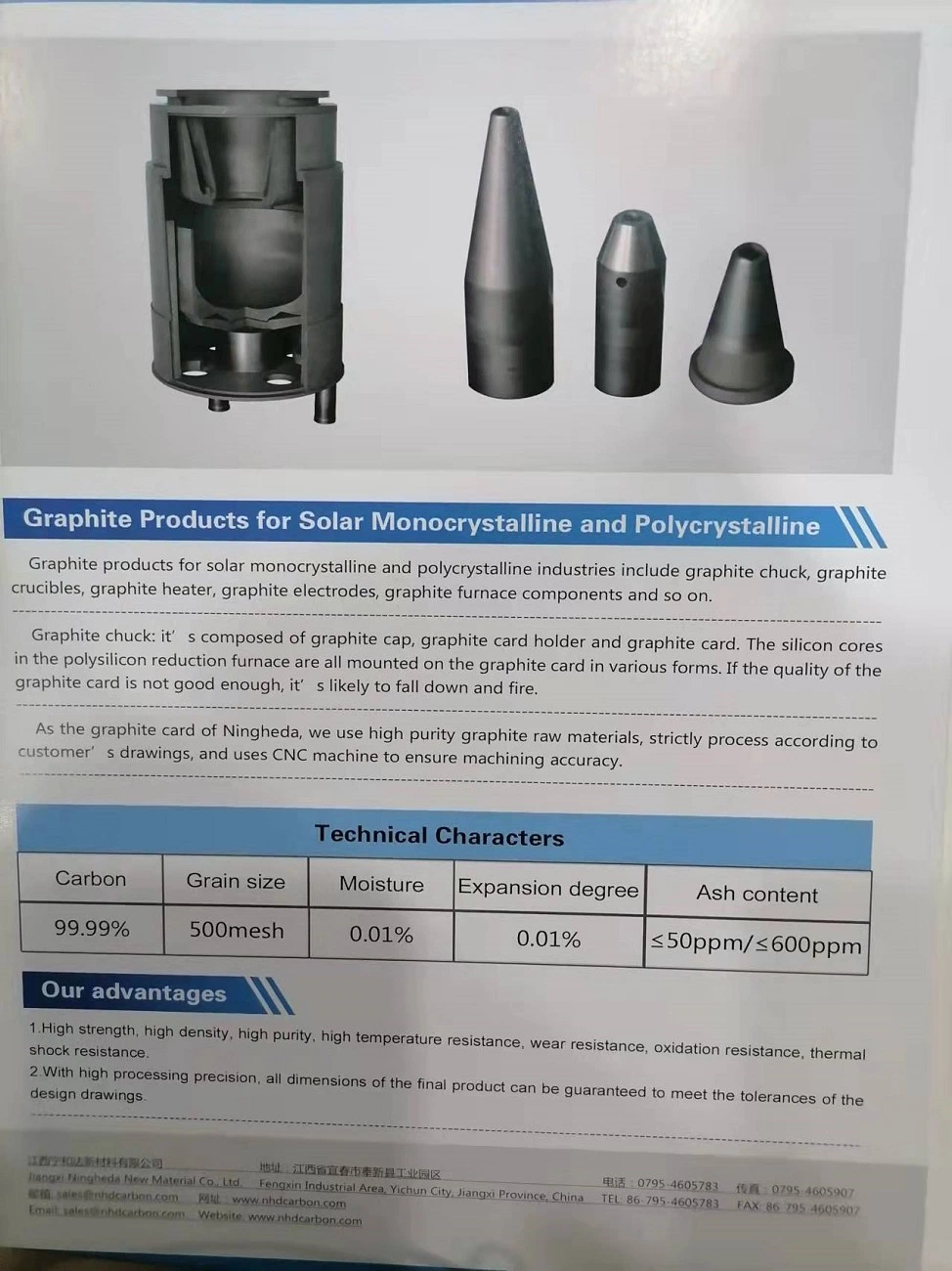 Pour un cristal unique dans l'énergie solaire photovoltaïque et Polycrystal l'industrie, de Graphite Graphite champ thermique champ thermique de composants pour Monocr solaire