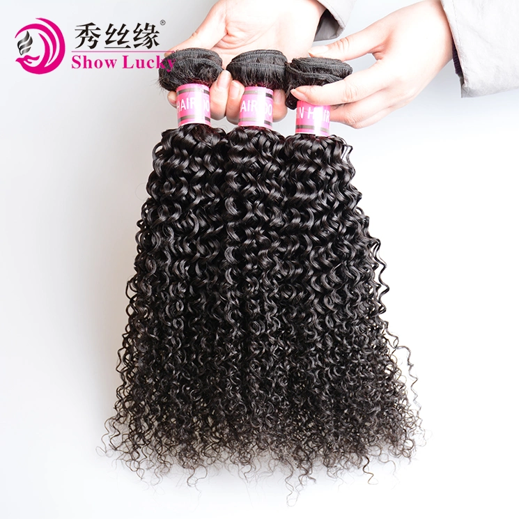 100% Unprocessed Kinky Curly Virgin Mongolian Human Hair Pieces