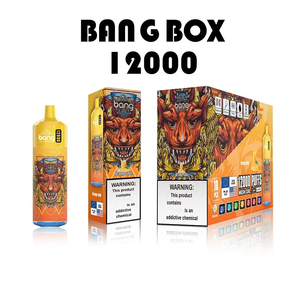 Großhandel Bang Box 12000 Puff Einweg-Vape Pen 12000 Puff Wiederaufladbarer E-Zigarette Pod 23ml E-Liquid Mesh Coil vorgefüllt E Hookah Ladegerät