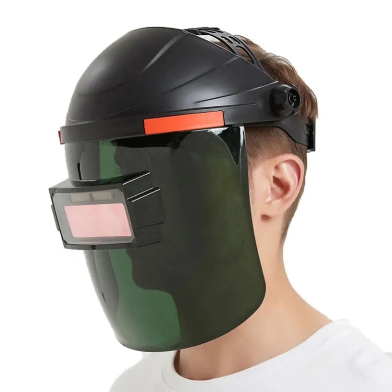 Schweißhelm Mit Hoher Qualität Solar Powered Advanced Auto Darkening Welding Gesichtsmaske Transparent Halbgeschlossener Anti-Spla