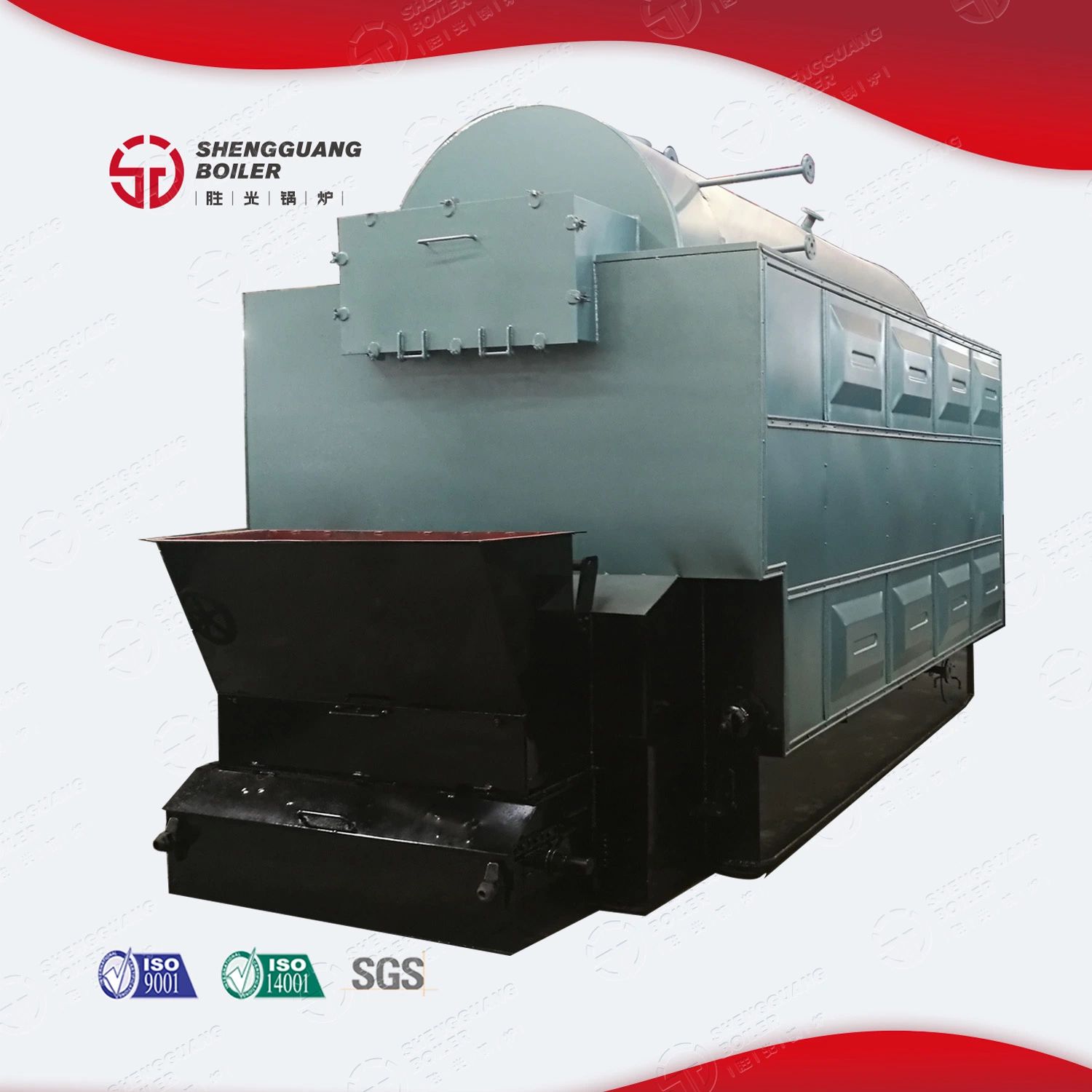 83% Thermal Efficiency Wood Coal Fired Fluidized Steam Boiler