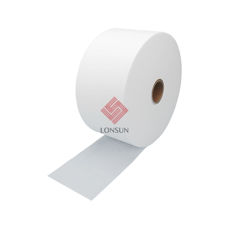 Rouleau non tissé filé 100 % PP pour couches hygiéniques pour bébés Serviette de table feuille de dessus feuille arrière non tissée tissu