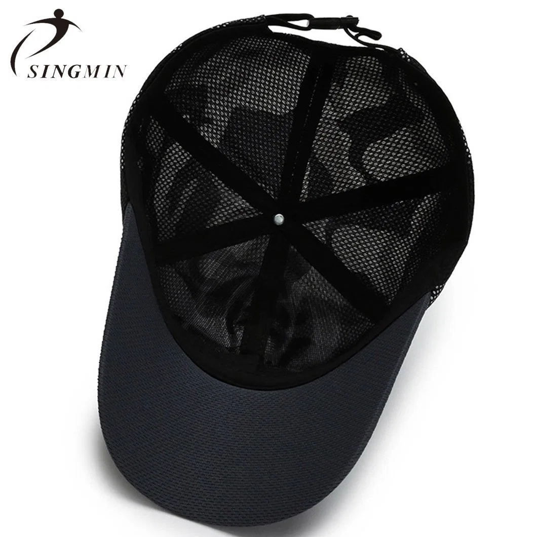 Venda por grosso de fábrica Design Logodesign Personalizados Bordados personalizados com malha aerada Tampa Funcionamento Boné chapéu de desportos de malha