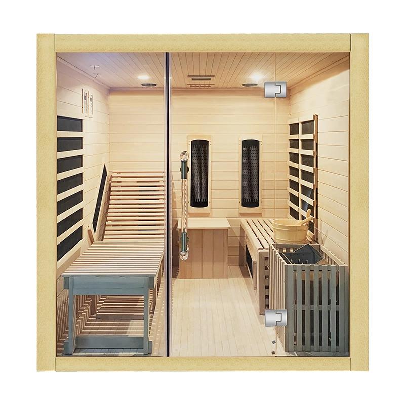Traditionelle Dampfsauna kombinierter Infrarot-Raum mit Saunaofen