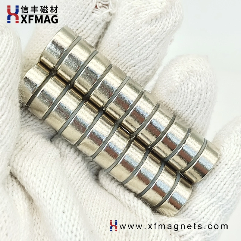 Nickel Disc Permanent Neodymium N45sh Strong Rare Earth NdFeB Magnet D25*10 Magnetic Material