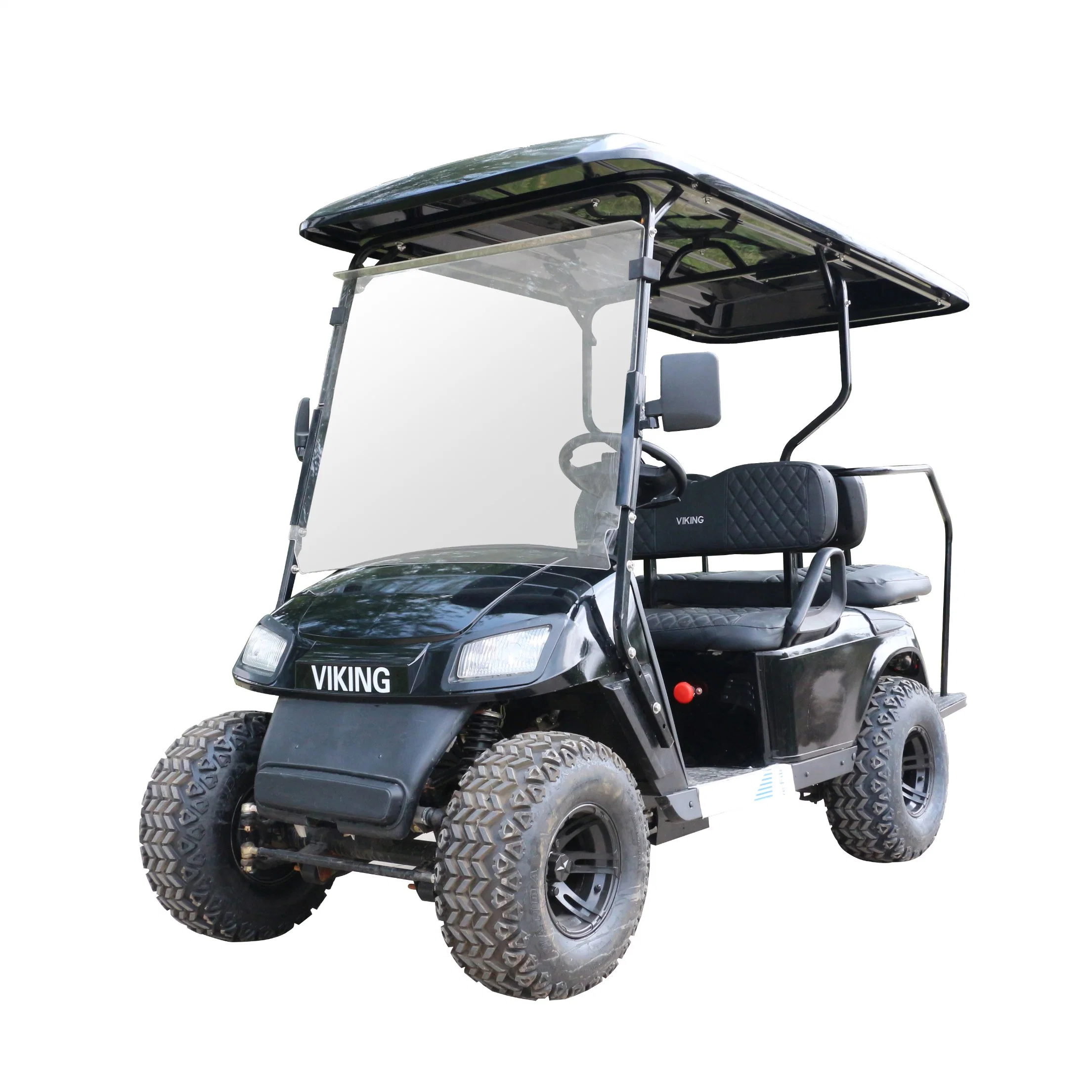 4 Seats Electric Black Golf Cart for Hotel Room Service