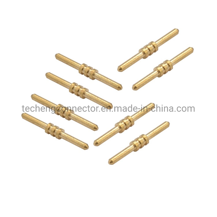 Custom High Precision CNC Gold Plating Brass Pin for Plastic Mold Component