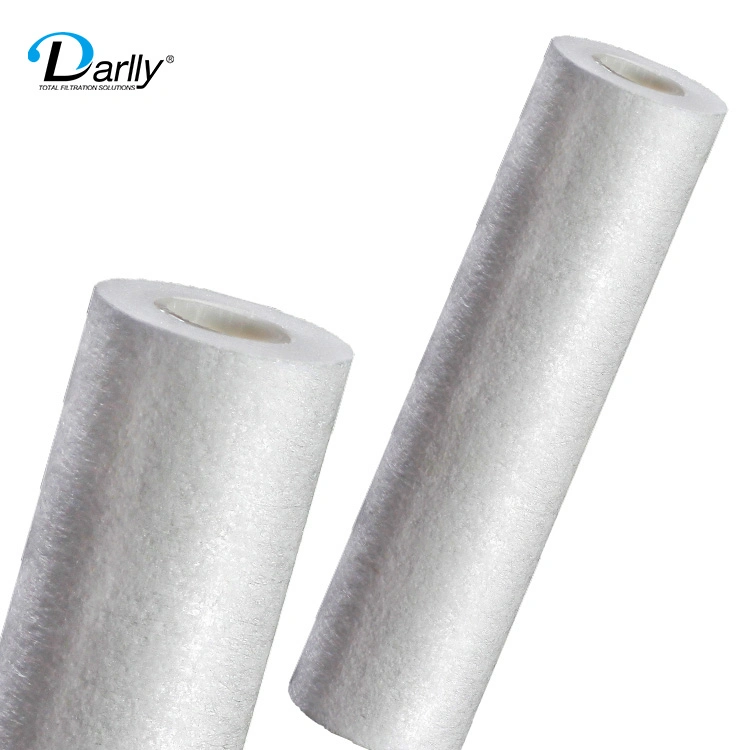 Fábrica de Darlly 10' ' 63mm/115mm superficie peluda PP hilar derretir sopla el cartucho de filtro para agua de Microelectrónica de filtración de líquido