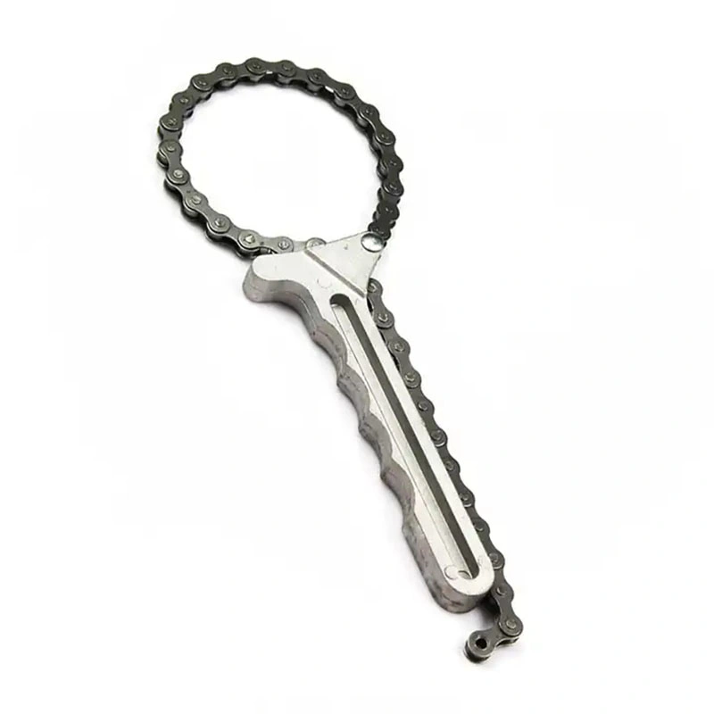 Universal Adjustable Chain Filter Wrench Chain Pipe Spanner Car Jaws Oil Filter Wrench Auto Repair Tools Open End Ring Wrench
