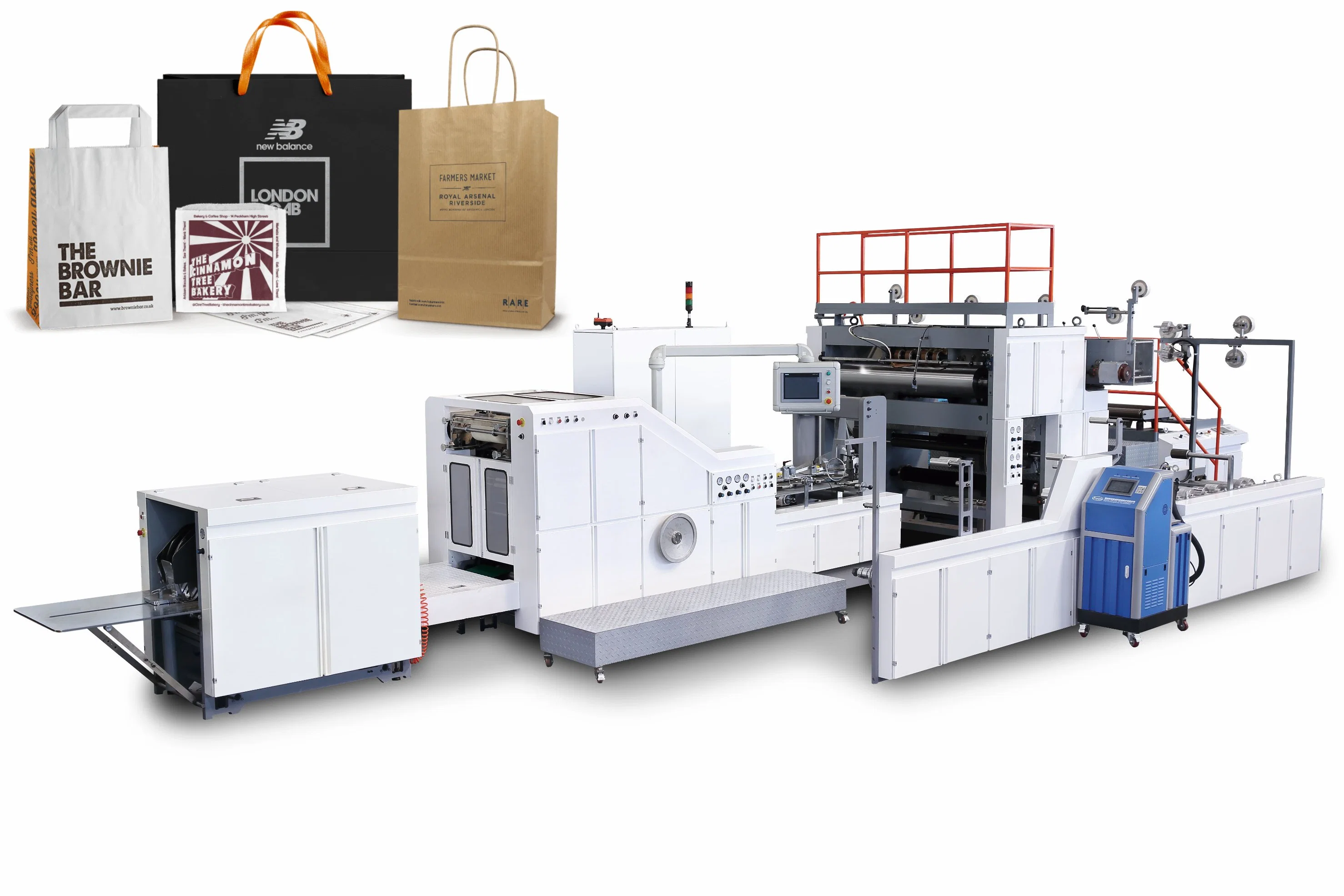 Shopping Kraft Paper Bag Making Machine Paper Packaging Bags Making Machine / Craft Carry Paper Bags Production Line Price in China