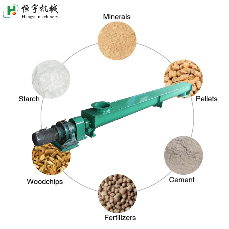 Транспортировка сыпучих материалов Индустриальный наклонный спиральный винтовой конвейер с привитыми трубками