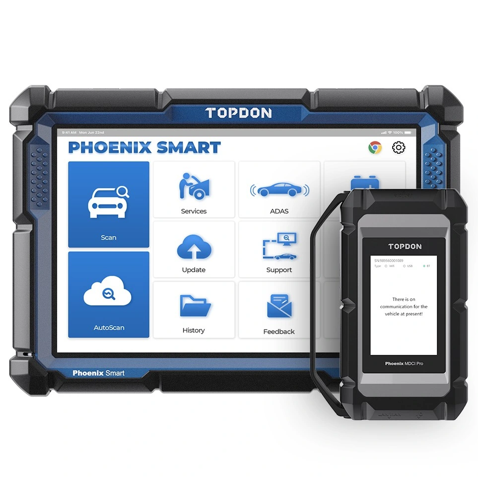 Topdon Phoenix Smart OBD2 Smart Portable Diagnostic Tool Auto Automotive OBD 2 Code ECU Coding Indian Car Vehicle Scaner Diagnostic Scanner Machine for All Cars