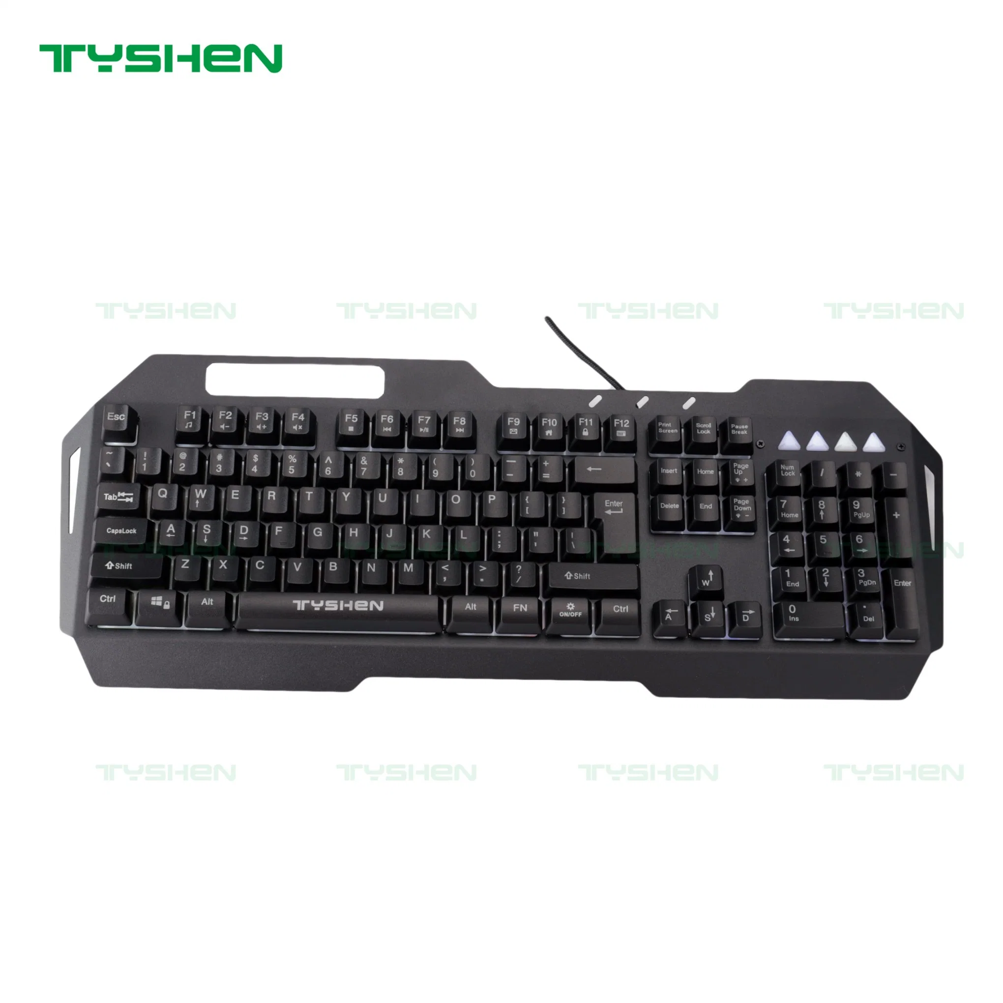 Metal Panel Gaming Keyboard, 19 Keys No Ghosting, Floating Key Design