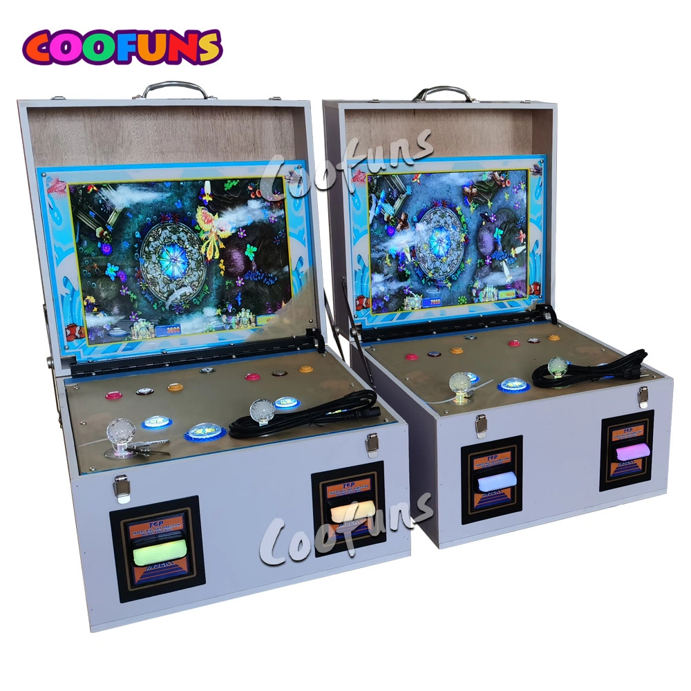 Portable Kids Mini Fishing Game Shooting 2 Player Fish Hunter Machine for Sale