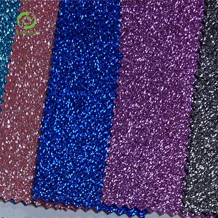 Sparkle Shiny Fine Wallpaper Glitter Nonwoven Fabric Chunky Glitter Fabric Wallpaper Border Bling Wallcovering Wedding Decoration Toys