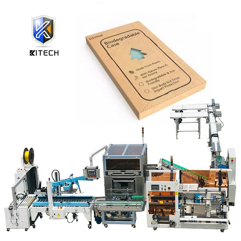 Kitech Hot Sell Automatic Phone Case Packing Machine Box Blister Packaging Cartoning Machine