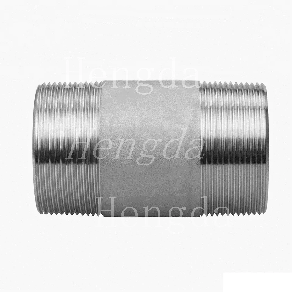 150psi NPT BSPT Stainless Steel Screwed Threaded Pipe Fittings Hose Nipple