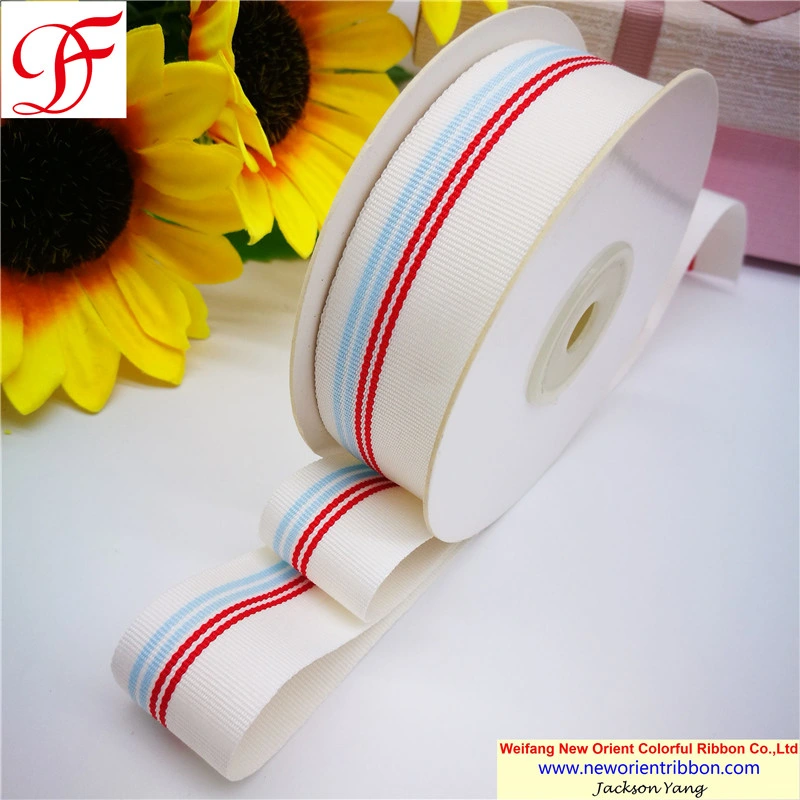 Color Woven Stripe Ribbon for Gifts/Wrapping/Garments/Decoration Directly From Famous Leading Ribbon Factory in China