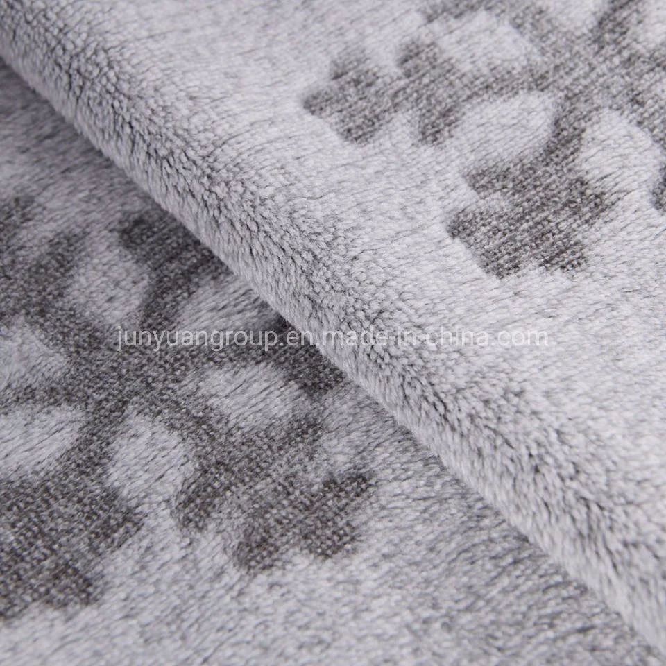 OEM Factory Gray Classical Embossed Plaid Polyester Holland Velvet Fabric for Coat and Home Textile