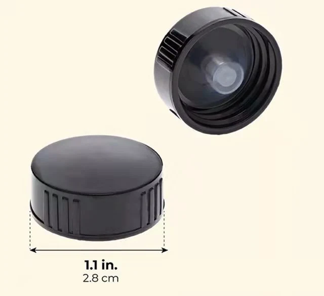 High quality/High cost performance  28-400 Black Polycone Screw Caps for Storage Glass Bottles