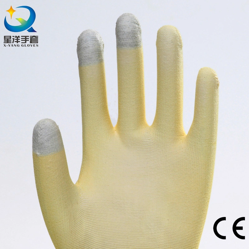 4131X 13G Polyester Lined PU Coated Safety Anti-Static Wear-Resistant Industrial Glove CE Certification