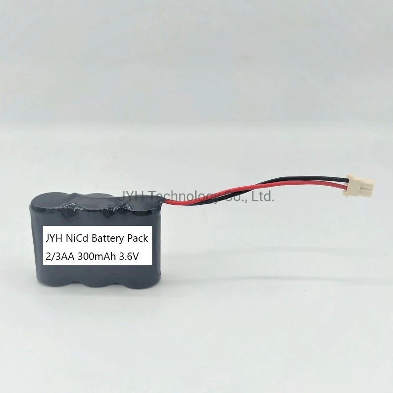 2/3AA 300mAh 3.6V NiCd Battery Pack for Interphone