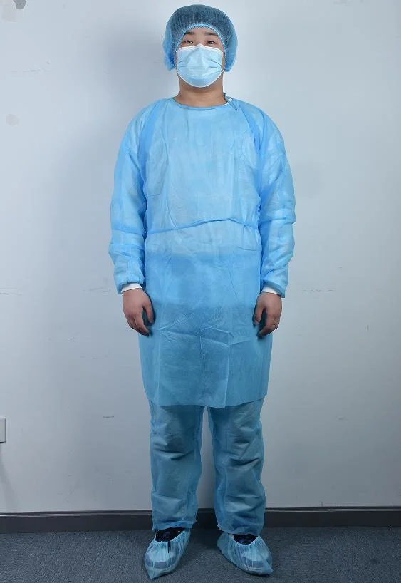 Doctor Dental Patient/Thumb Loop Operation/Protective/Exam/Visitor/SMS/CPE/PP/Sterile Scrub Disposable Nonwoven Medical/Hospital/Surgeon/Surgical/Isolation Gown