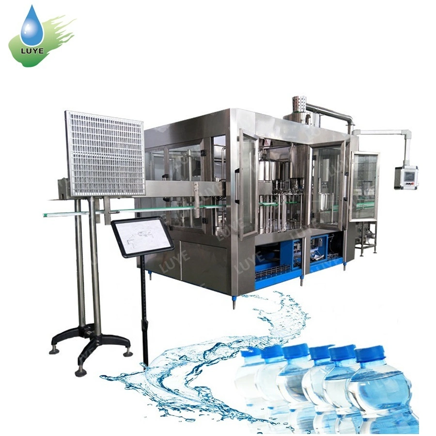 Luye 3 em 1 produção automática de água potável para garrafas de animais de estimação Linha bebidas Lavagem enchimento Máquina Capping mineral Pure água enchimento Máquina de vedação para engarrafamento