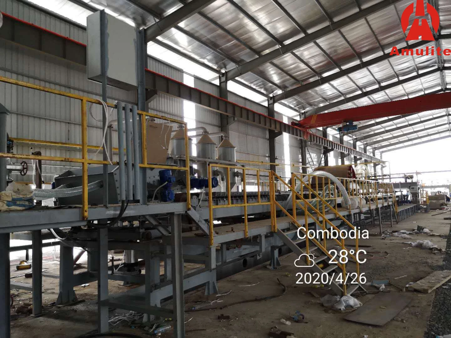 China Amulite Fiber Cement Board/Cement Sheet/Cement Panel/Asbestos Free/Non-Asbestos Machine for Prefabricated Industry