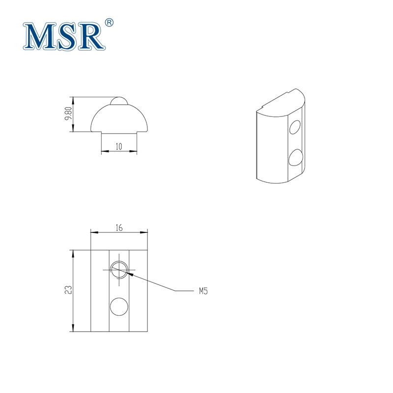 China Supplier Hot Sale M5 Roll-in T-Nuts with Ball Spring for 45 Aluminium Profile