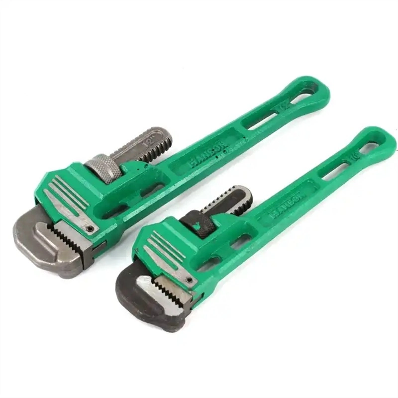 Heavy Duty Straight Swedish Qingdao Type Pipe Wrench Adjustable Wrench Hand Tool