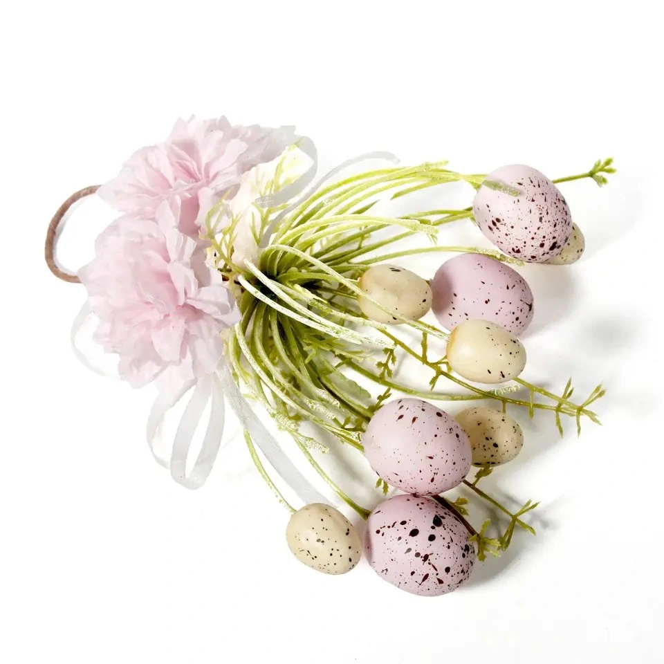 April Spring Festival Wedding Favor Pink Dahlia fashion Wood Bunny Easter Decorations Wall Drop Hanging Ornaments Easter Eggs