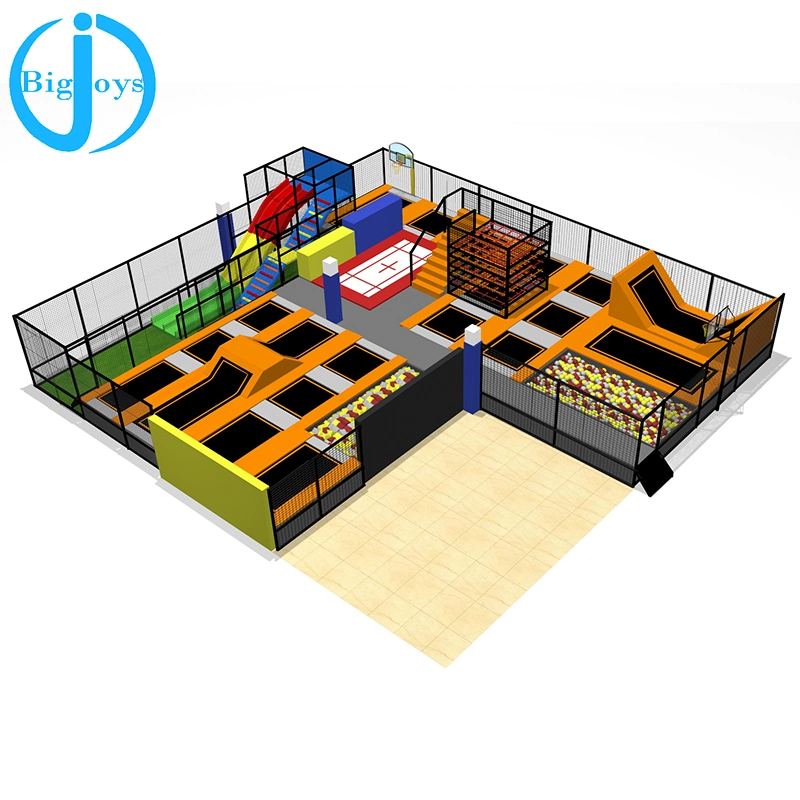 2022 New Game Trampoline with Thrill Big Donut Slide Indoor Commercial Business