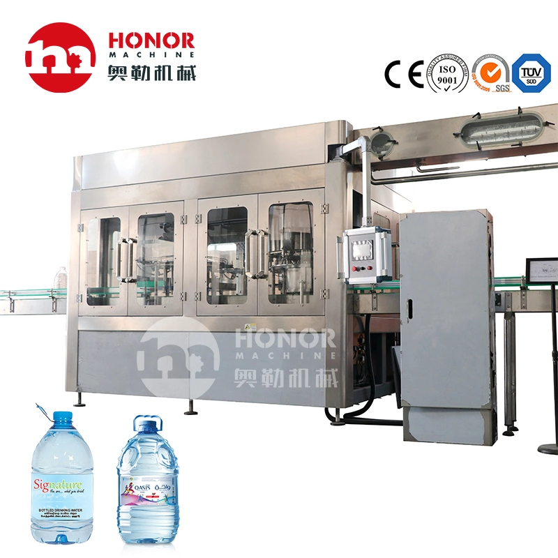 Automatic Big Plastic Bottle 3L 5L 10L Bottle Washing Filling Capping Mineral Water Plant Production Line Packing Machine