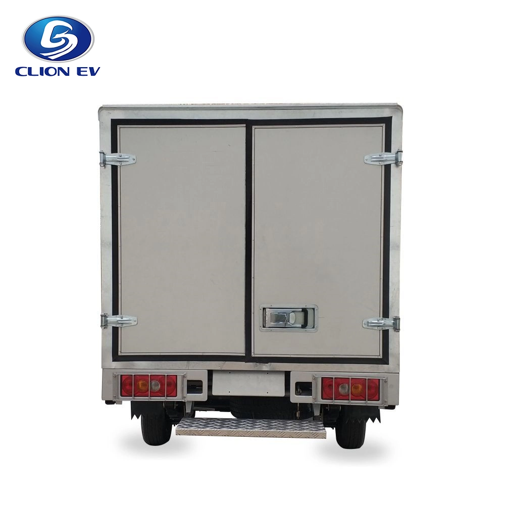 Small Cargo Delivery 1.5 Ton Load Capacity Double Cabin Electric Box Truck