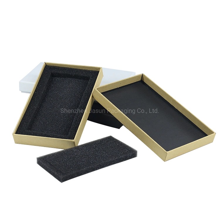 En stock petit Insert en mousse Paper Box, boîte de papier de l'emballage kraft personnalisés pour téléphone cellulaire cas